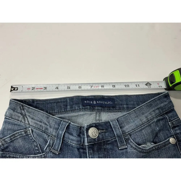 Rock & Republic Jeans Women’s Size 2 Darkwash Skinny “BERLIN” Blue Denim - Picture 5 of 9
